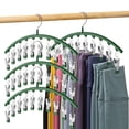 thumbnail image 1 of Organizador de leggings Volnamal para armario con 10 clips, capacidad para 40 leggings, 1 of 8