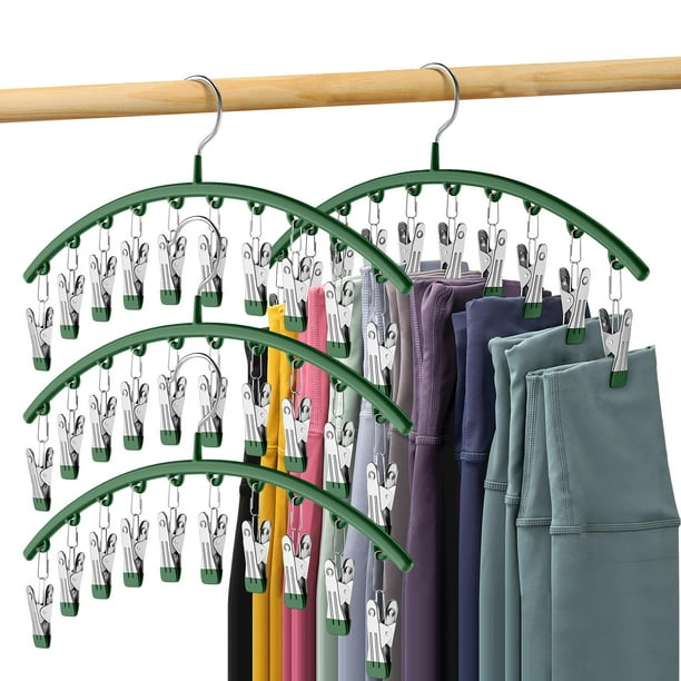 Organizador de leggings Volnamal para armario con 10 clips, capacidad para 40 leggings