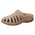 thumbnail image 6 of Dakaela Clogs for Women Mules Shoes Slip on Closed Toe Orthopedic Wedge Sandals Comfortable Summer Casual Walking Platform Slides Size 6-10 Khaki, 6 of 7