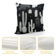 thumbnail image 4 of JEUXUS  Black and White Pillow Covers  Square Black Pillows Decorative Throw Pillows Covers for Couch, Bed, Living Room, Sofa. Western Cactus Outdoor Pillows Black and White, 4 of 5