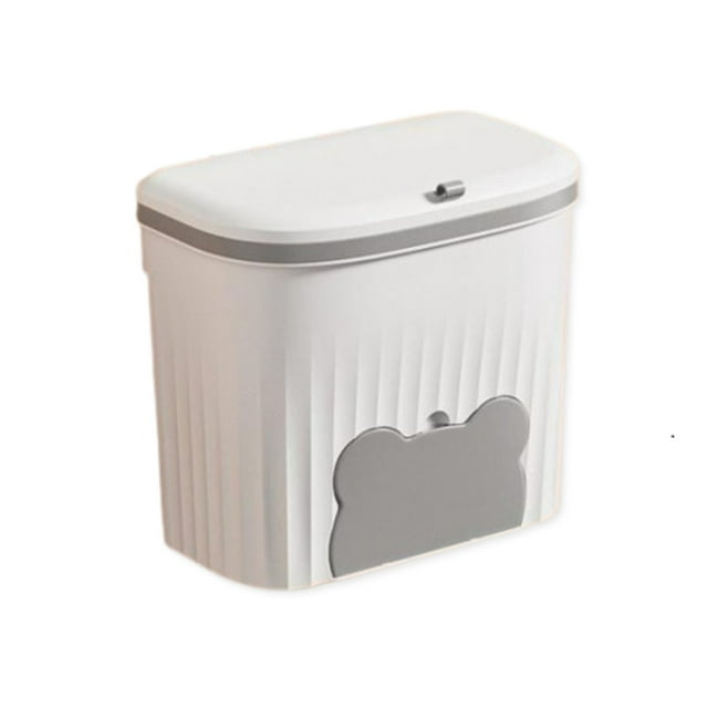 Huanglei Wall Mounted Kitchen Trash Organizer For Quiet Swing Design With Wall Mount Bracket Slim Space Saving Stainless Steel Or Trash Can For Kitchen And Pantry