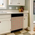 thumbnail image 3 of Christmas Red and Green Checkered Pattern with White Dots Dishwasher Magnet Cover Decorative Sticker for Home Cabinet Kitchen 23" x26", 3 of 5