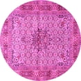 thumbnail image 1 of Ahgly Company Indoor Round Persian Pink Traditional Area Rugs, 4' Round, 1 of 4