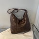 thumbnail image 2 of Bolso Hombro Informal Con Asa Superior Nailon para Mujer Bolso Compras Acolchado (marrón Oscuro), 2 of 9