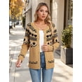 thumbnail image 5 of Cogild Cardigan Sweaters for Women Heart Pattern Knit, Crew Neck Long Sleeve, 5 of 11