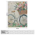 thumbnail image 4 of Chilfamy Flowers Bicycle Whimsical Print Throw Blankets for Chair Bedroom Sofa Bed Outdoor Travel, All Seasons Excellent Hand Feel Blanket 40x50in, 4 of 6