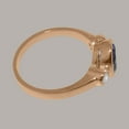 thumbnail image 4 of LBG British Made Solid 10k Rose Gold Natural Amethyst & Cubic Zirconia Womens Anniversary Ring - 33 size options - Size 12, 4 of 6