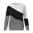 thumbnail image 4 of MeetoTime Sweat-Shirt pour Femmes Mode Automne Manches Longues Col Rond Ample avec Poche, 4 of 5