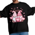 thumbnail image 4 of Camisetas informales de manga corta con diseño de gnomo y corazón rosa para hombre, para el Día de San Valentín, 4 of 8