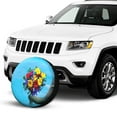thumbnail image 2 of Kdxio Elephant Trunk Couple Flowers for Tire Cover Wheel Protectors Tyre Covers Weatherproof Wheel Covers Universal Fit for Trailer Rv SUV Truck Camper Travel Trailers 16 inch, 2 of 8