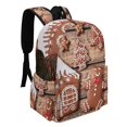 thumbnail image 2 of Hombre de Jengibre-theme Backpack, Campus style schoolbag Bookbag with Adjustable Shoulder Straps And Large Zip Compartment, Unisex Travel Bags.42x30x15cm, 2 of 6