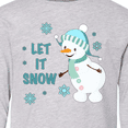 thumbnail image 4 of Inktastic Let It Snow Snowman Long Sleeve Youth T-Shirt, 4 of 5