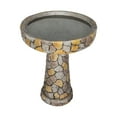 thumbnail image 6 of Concrete Bird Bath for Garden, 24" Tall Vintage Birdbath, Outdoor Standing Bird Water Bowl, Decorative Pedestal Bird Feeder for Patio Deck Backyard, 6 of 8