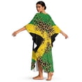 thumbnail image 2 of Xixirimido Jamaica Flag Leopard Print Women Kaftan Dresses Plus Size Swimsuit Coverup Batwing Sleeve Summer Bathing Suit Caftan Loungewear Beach Cover Up, 2 of 7