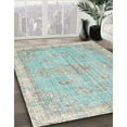 thumbnail image 3 of Ahgly Company Machine Washable Indoor Rectangle Traditional Magic Mint Green Area Rugs, 2' x 5', 3 of 7