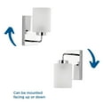 thumbnail image 4 of Merry Collection One-Light Polished Chrome and Etched Glass Transitional Style Bath Vanity Wall Light, 4 of 12
