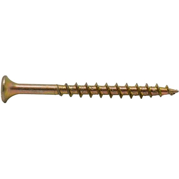 ProFIT 0333154G Screw, #9 Thread, 2-1/2 in L, Coarse Thread, Bugle Head, Star Drive, Steel, Yellow Zinc