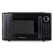 Nostalgia 1.1 cu ft Retro Countertop Microwave Oven with 1000W and 8 Auto Cook Programs, Black