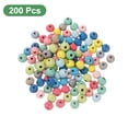thumbnail image 3 of Uxcell 200Pack 6mm Perlas de Madera Natural de Colores, Perlas Espaciadoras de Madera Redondas de Gran Agujero (Color Variado), 3 of 7