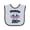 Blue and Chocolate, variant on Inktastic USA Patriotic Happy 250th Girls Baby Bib