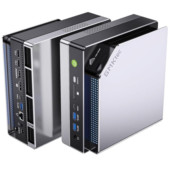 GMKtec AI Mini PC AMD Ryzen Al Max 395 (up to 5.1GHz) Mini Gaming Computers, 64GB LPDDR5X 8000MHz (8GB*8) 1TB PCIe 4.0 SSD, Quad Screen 8K Display, WiFi 7 & USB4, EVO-X2