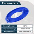 thumbnail image 4 of Manguera de vacío de silicona Unique Bargains 130PSI Presión máxima Línea de vacío automotriz Azul con conector de vacío 1 juego 10Ft 4/6/8/12mm ID 2.5mm Grosor, 4 of 7