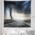 thumbnail image 1 of Nature Tapestry, Black Tornado Funnel Gas and Thunder Rolling on the Road Fume Disaster Monochrome Print, Fabric Wall Hanging Decor for Bedroom Living Room Dorm, 5 Sizes, Grey, by Ambesonne, 1 of 1