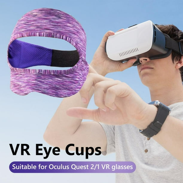 Para Oculus Quest 2 Eye Mask Cover Anti-sudor VR Gafas Sweat Band Púrpura Ndcxsfigh Para estrenar