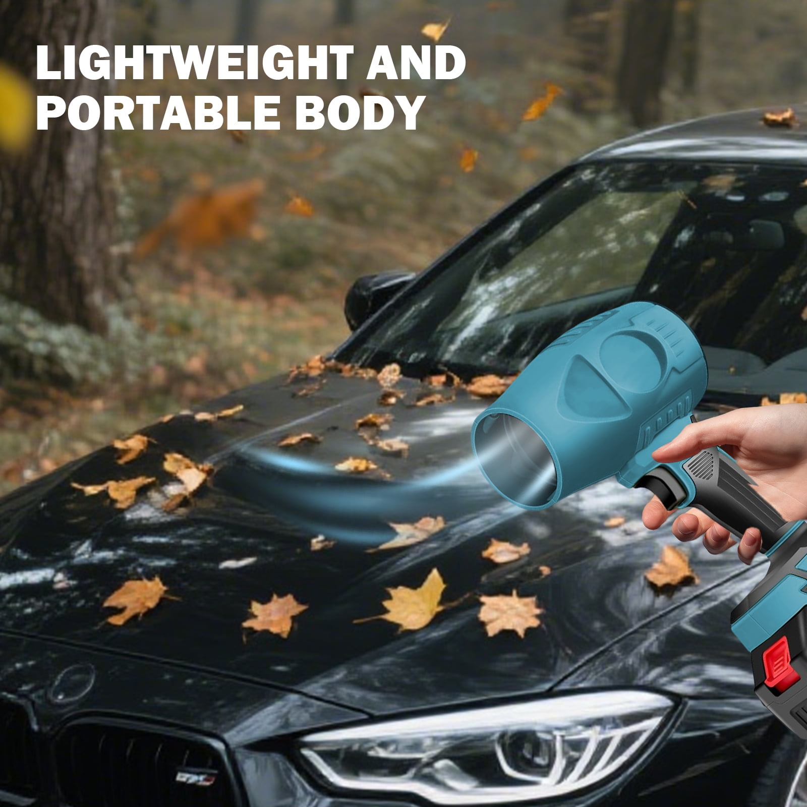 Leaf Blower,13000RPM Electric Cordless Leaf Blower with 2Pcs 21V Battery,1200W,190MPH Lightweight Air Blower for Patio Cleaning,Lawn Care,Leaves,Dust