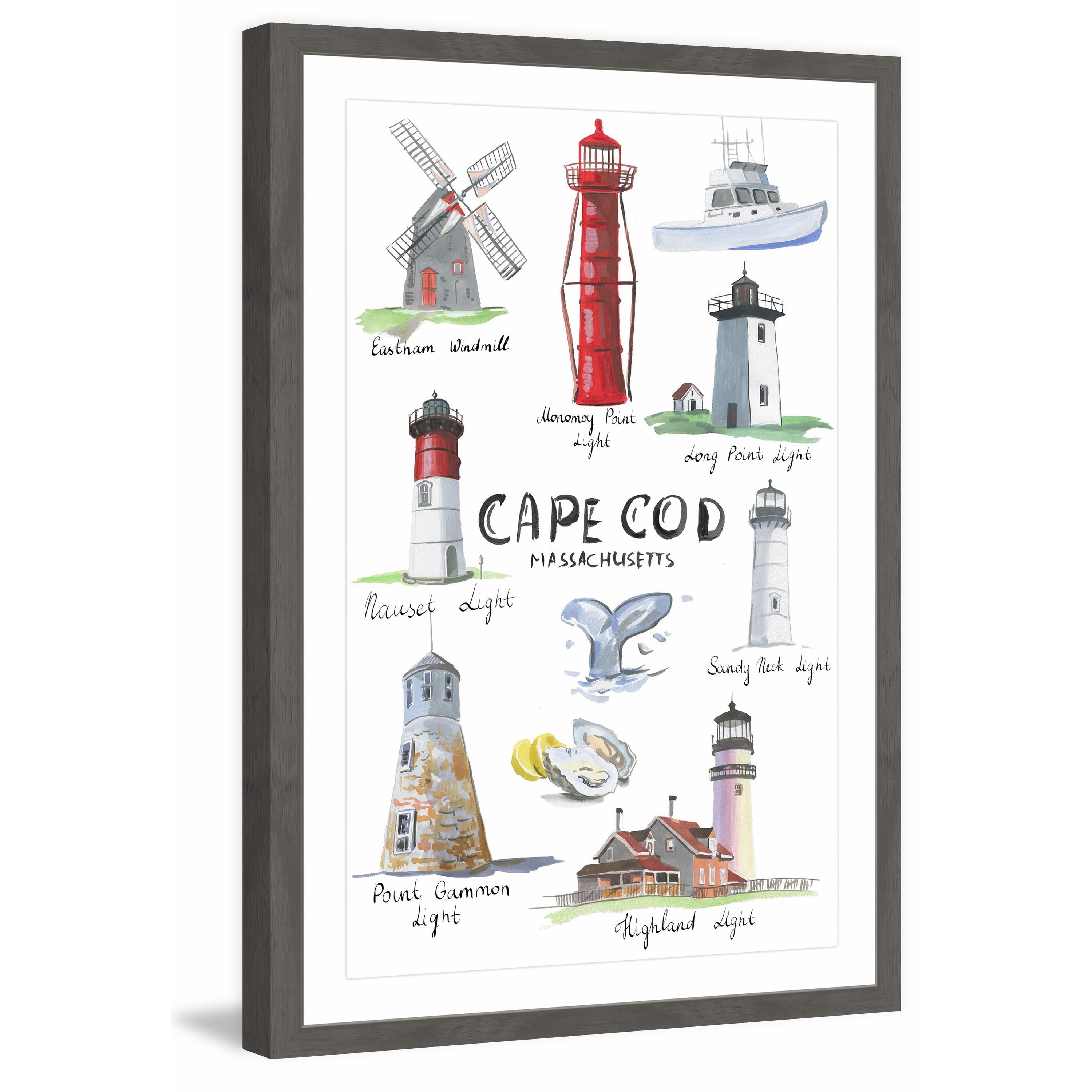 "Light House Collection" Framed Painting Print