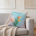 thumbnail image 4 of Tulip Print Faux Fur Throw Pillow Covers - 45cm Double-Sided Short Plush Cushion Cases, Spring Floral Decor for Sofa, Couch & Bedroom, No Insert, 4 of 8
