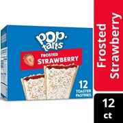 Pop-Tarts Frosted Strawberry Instant Breakfast Toaster Pastries, Shelf-Stable, Ready-to-Eat, 20.3 oz, 12 Count Box