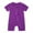 Dark Purple, variant on OSOLU Toddler Girls Boys Rompers Pajamas Zipper Short Sleeve Sleeper Jumpsuit Onesie Stylish Nightwear, 6-12 Months