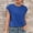 Blue, variant on SELONE Short Sleeve Shirts for Women Sleeveless Tops Blouses Regular Fit T Shirts Pullover Tees Tops Solid T-Shirts Crew Neck Tops Casual Blouses Easy Care Soft Breathable Pullover Tops White S