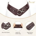 thumbnail image 5 of JASGOOD Women Wide Elastic Thick Belt Fashion Vintage Stretch Leather Waist Belt for Dress, 5 of 7