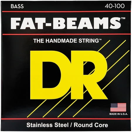 DR Strings Fat-Beams Stainless Steel Lite 4-String Bass Strings (40-100)