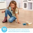 thumbnail image 2 of Melissa & Doug Jacks Game with 10 Playing Pieces and 2 Balls in Wooden Storage Box, 2 of 5