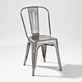 thumbnail image 3 of Heavenly Collection Silver Metal Dining Chairs – Set of 4, Modern & Durable for Kitchen or Dining Room, 3 of 12