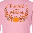 thumbnail image 4 of Inktastic Thankful and Blessed Pumpkin and Fall Leaves Long Sleeve Youth T-Shirt, 4 of 5