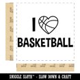 thumbnail image 2 of I Love Basketball Heart Shaped Ball Sports Self-Inking Rubber Stamp Ink Stamper - Blue Ink - Large 1-1/2 Inch, 2 of 7