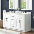 thumbnail image 4 of Ove Decors Athea 60 W x 22" D Freestanding Bathroom Vanity with Double Sink, Pure White, 4 of 13