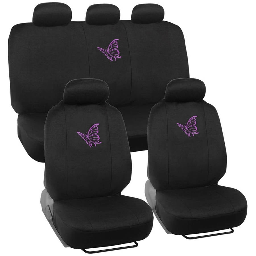 9x Butterfly Prints Car Seat Covers Full Set w//5Headrests Cover For Auto SUV VAN