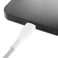thumbnail image 4 of onn 6ft Lightning to USB-C Braided Charging Cable, Fast Charging, MFI Certified, White - Compatible with iPhone 14/13/12/11/X/XR/XS/8/7/6/5, iPad, Airpods and more, 4 of 8