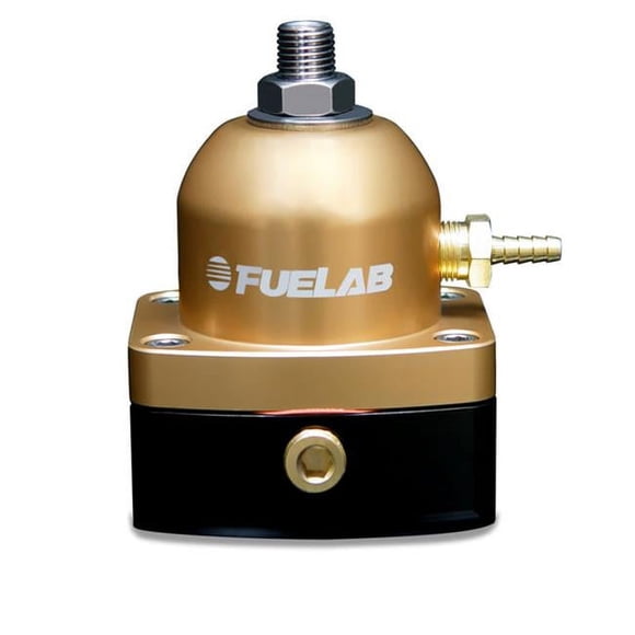 Fuelab 53501-5 535 EFI Adjustable Mini FPR 25-90 PSI 2 -6AN In & 1 -6AN Return Fuel Pressure Regulators, Gold