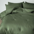 thumbnail image 3 of DNG Creations Moss Colour 5 Piece Point Botton Comforter Solid All-Season 550 GSM 100% Egyptian Cotton, 800 Threads Count - California King - Size, 3 of 7