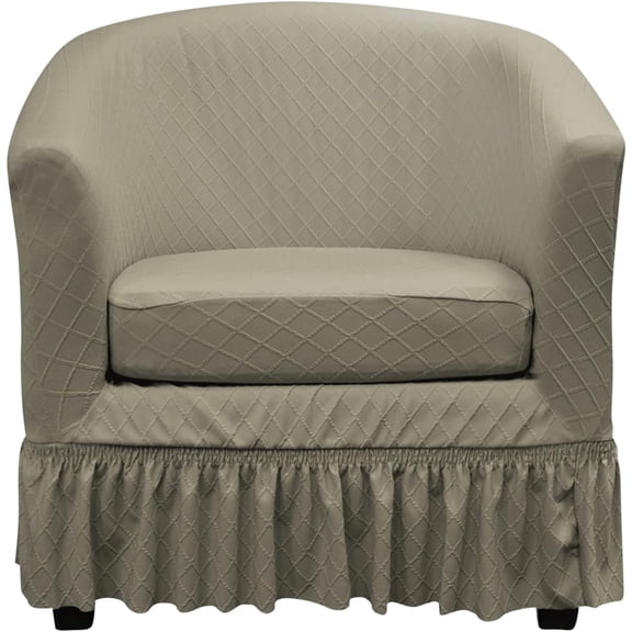 2 Piece Club Chair Slipcover Stretch Barrel Chair Covers Armchair Slipcovers Soft Removable Washable Chair Covers, Living Room Chair Couch Covers Protectors