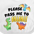 thumbnail image 4 of Inktastic Please Pass Me to Mimi with Dinosaurs Boys or Girls Baby Bib, 4 of 4