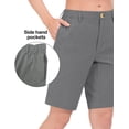 thumbnail image 2 of Little Donkey Andy Women's 10 Inch Bermuda Lightweight Quick Dry Shorts Stretch Golf Hiking Travel Carbon Heather XL, 2 of 6