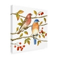 thumbnail image 2 of Jane Maday 'Birds And Berries IV' Outdoor Canvas 14x14, 2 of 5