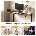thumbnail image 6 of Dkelincs 40 inch Computer Desk and Chair Set Home Office Modern Wood Study Desk & Mesh Ergonomic Height Adjustable Office Chair for Small Spaces, Vintage & Black, 6 of 8